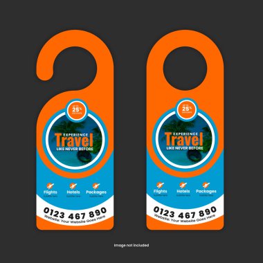 Tatil, Turizm, Seyahat ve Macera Paketleri için Askı Tasarım Şablonu. Tatil anlaşmaları, seyahat acenteleri ve özel teklif ve indirimleri tanıtmak için tur operatörleri için mükemmel.