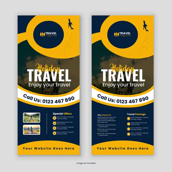 Seyahat ve Turizm Ajansı Rack Card, Dl Flyer afişi, broşürü, Tur Posteri, Broşür broşürü ve Tasarım Şablonu