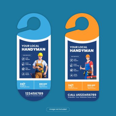 Tesisat ve Tamirat Hizmetleri Kapı Askısı Sızıntı Tamiri, Musluk Kurulumu ve Kanalizasyon Temizleme Şablonu