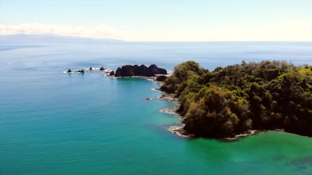 Drone Tir Sur Île Tortuga Costa Rica Images Haute Qualité — Video