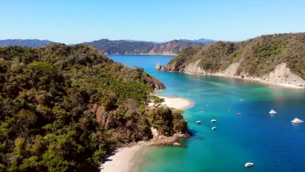 Drone Shooting Island Tortuga Costa Rica High Quality Footage — Wideo stockowe
