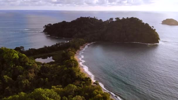 Drone Tirant Coucher Soleil Parc National Antonio Manuel Heure Costa — Video
