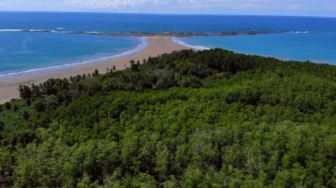Drone view of Ballena Marine National Park, Costa Rica. High quality 4k footage