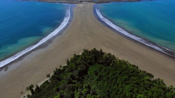 Drone View Ballena Marine National Park Costa Rica High Quality — Stock Video