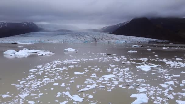 Vue Aérienne Lagune Iceberg Jokulsarlon Islande Images Haute Qualité — Video