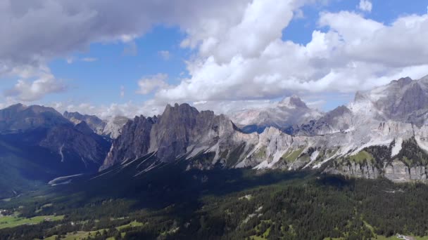 Dolomity Góry Włochy Strzelanie Drona Wysokiej Jakości Materiał Filmowy Fullhd — Wideo stockowe