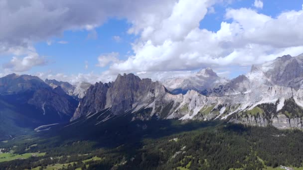 Dolomity Góry Włochy Strzelanie Drona Wysokiej Jakości Materiał — Wideo stockowe