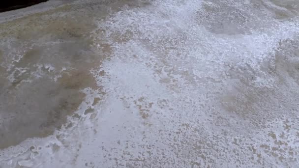 乾燥湖 サルデーニャ島のヨーロッパイタリアで塩フラット 高品質4K映像 — ストック動画