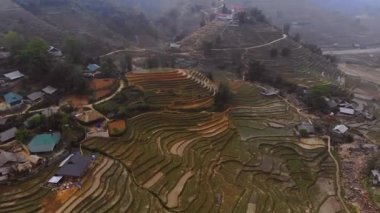 Sa Pa Lao Cai Vietnam Hava Aracı Klibi. Yüksek kalite 4k görüntü