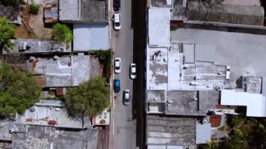 Yucatan Meksika 'daki Valladolid Meydanı üzerinde hava aracı görüntüsü. Yüksek kalite 4k görüntü