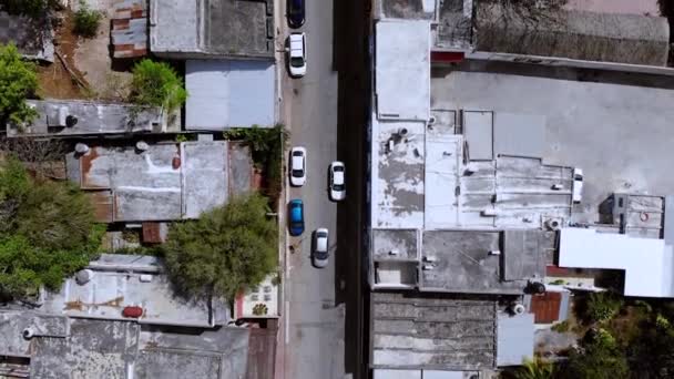 Veduta Aerea Drone Colonial Valladolid Town Square Yucatan Messico Filmati — Video Stock