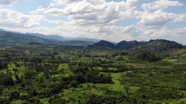 Meksyk Tropikalny Krajobraz Górski Zielona Dżungla Hills Blisko Palenque Drona — Wideo stockowe