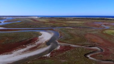 De Slufter. Teksaslı. Hollanda 'da. Drone. Yüksek kalite 4k görüntü