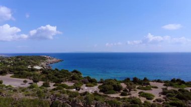 Yunan adası Zakynthos kıyısında. Gerakas plajı yaz tatili manzarası. Yüksek kalite 4k görüntü