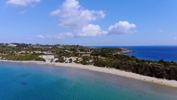 Ilha Grega Costa Zakynthos Gerakas Praia Verão Férias Paisagem Imagens — Vídeo de Stock