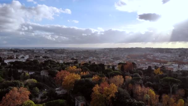 ヴィラボルゲス庭園 ローマ イタリア ドローン 高品質の4K映像 — ストック動画