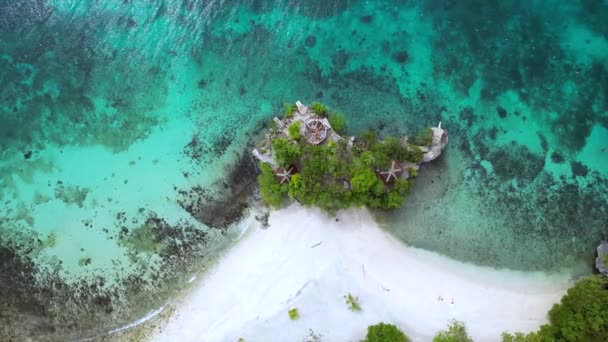 Playa Salagdoong Isla Siquijor Filipinas Drone Imágenes Alta Calidad — Vídeo de stock
