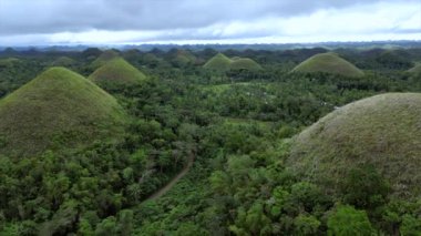 Çikolata tepeleri Bohol. Filipinler. İHA