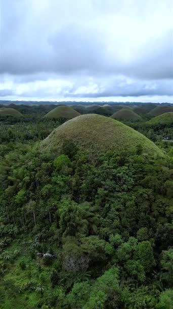 Chocolate Hills Bohol Philippines Drone — Stock Video