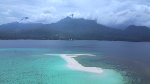 Isola Bianca Camiguin Filippine Drone Filmati Alta Qualità — Video Stock