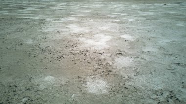 Kuru göl, Avrupa 'da tuz düzlüğü İtalya' da Sardunya adasında. Drone. Yüksek kalite fotoğraf