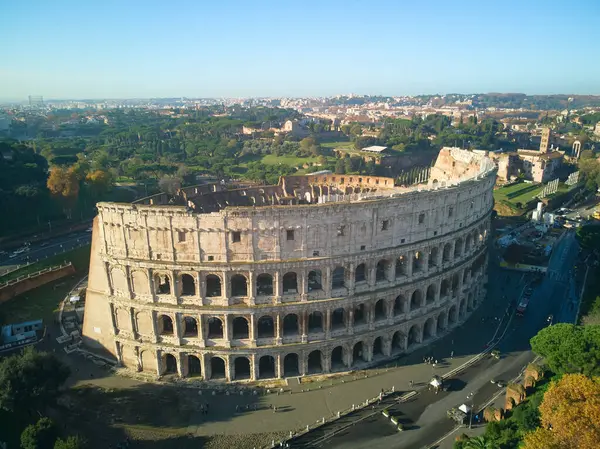 Rzymskie Koloseum Zestrzeliło Drona Wysokiej Jakości Zdjęcie — Zdjęcie stockowe