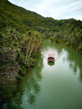 Loboc Nehri Bohol. Filipinler. Drone. Yüksek kalite fotoğraf