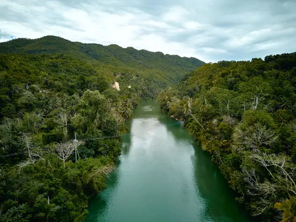 Loboc River Bohol Filipinas Drone Foto Alta Calidad —  Fotos de Stock