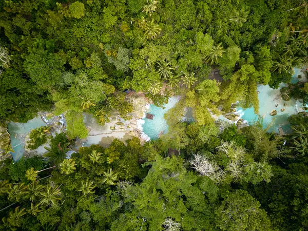 Cambugahay Şelaleleri Siquijor Adası. Filipinler Yüksek Kaliteli Fotoğraf