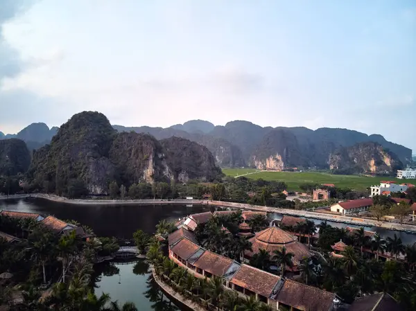 Town Ninh Binh Vietnam Drone High Quality Photo — Stock Photo, Image