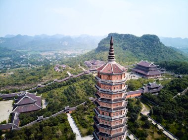 Bai Dinh Pagoda Vietnam. Drone. Yüksek kalite fotoğraf