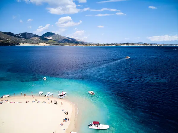 Marathonisi Adası. Zakynthos, Yunanistan 'dan Kaplumbağa Adası' na. Yüksek kalite fotoğraf