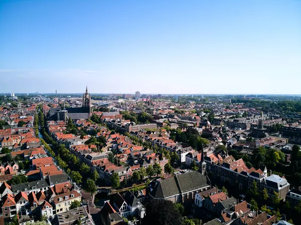 Leiden ve Hollanda 'nın hava görüntüsü. - Evet. Yüksek kalite fotoğraf