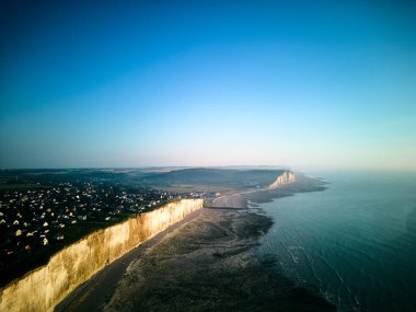 Crige de Criel Normandy Fransa 'da. Drone. Yüksek kalite fotoğraf