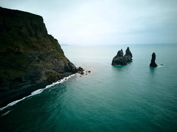 Stock image  Vik Black beach Iceland Drone