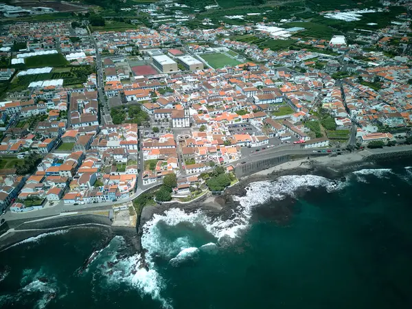 Vila franca do campo Sao Miguel Azores Portugal drone