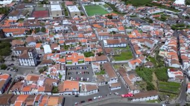 Vila franca do campo Sao Miguel Azores Portugal drone