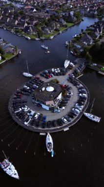Lemmer Netherland insansız hava aracı. Yüksek kalite 4k görüntü