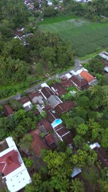 Banyuwangi Şehri Endonezya İHA 'sı. Yüksek kalite 4k görüntü