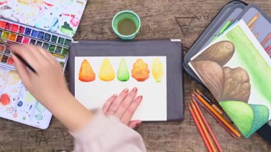 BİR KIZ, WATERColor 'daki NATURAL ELEMENTESİNDE BİR KIZ BİR OĞLUŞTURUYOR