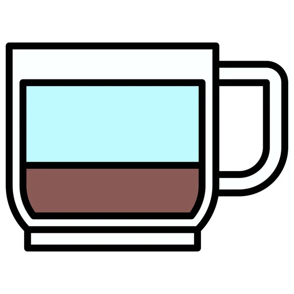 Americano Icoon Koffie Winkel Gerelateerde Vector Illustratie — Stockvector