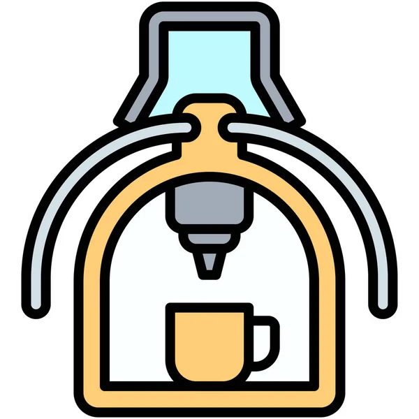 エスプレッソメーカーのアイコン コーヒーショップ関連のベクトルイラスト — ストックベクタ