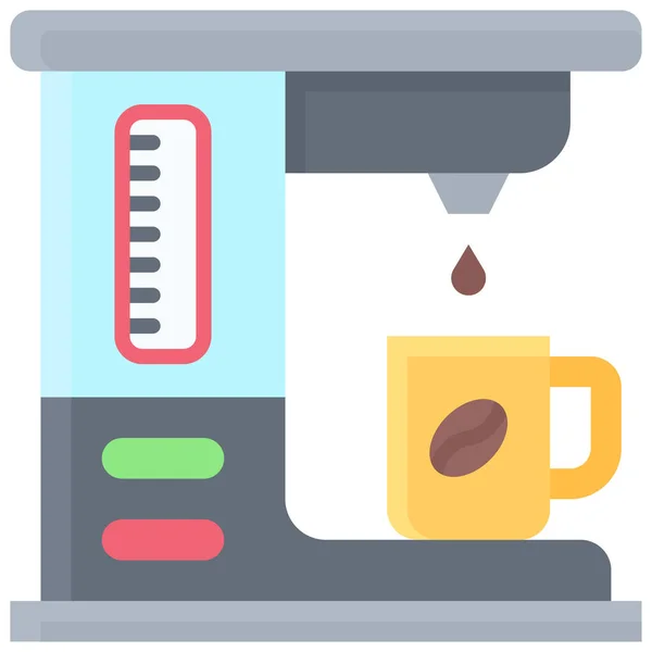 Koffiemachine Icoon Koffie Winkel Gerelateerde Vector Illustratie — Stockvector