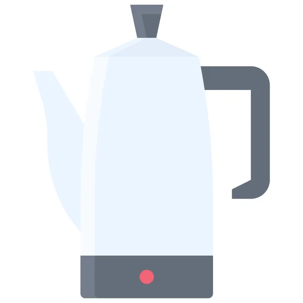 Icona Del Percolatore Caffè Illustrazione Vettoriale Relativa Alla Caffetteria — Vettoriale Stock