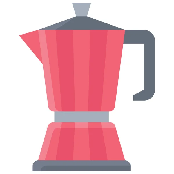 Moka Pot Icon コーヒーショップ関連のベクトルイラスト — ストックベクタ