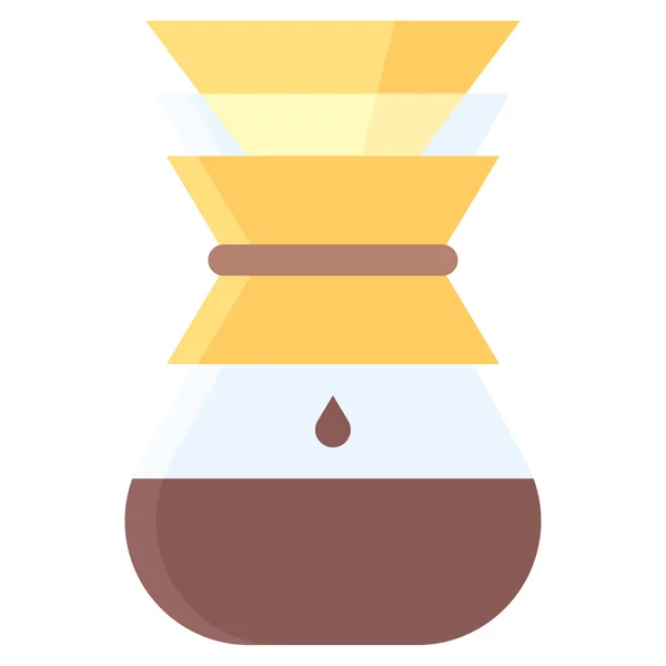 Nalać Ikonę Kawy Ilustracja Wektora Związanego Kawiarnią — Wektor stockowy