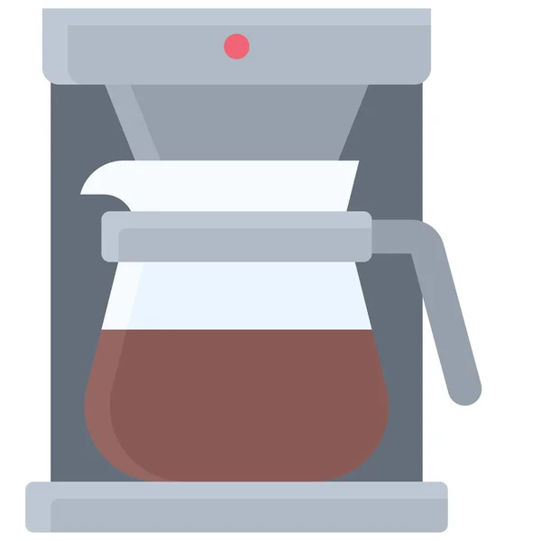 ドリップコーヒーメーカーのアイコン コーヒーショップ関連のベクトルイラスト — ストックベクタ