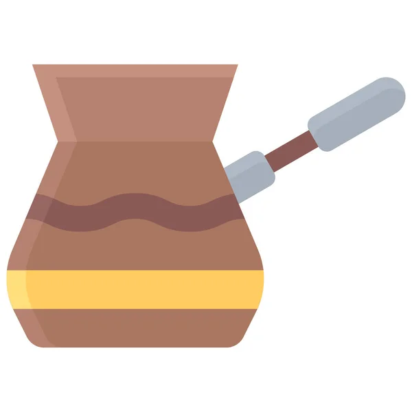 Cezve Symbol Coffee Shop Bezogene Vektorillustration — Stockvektor