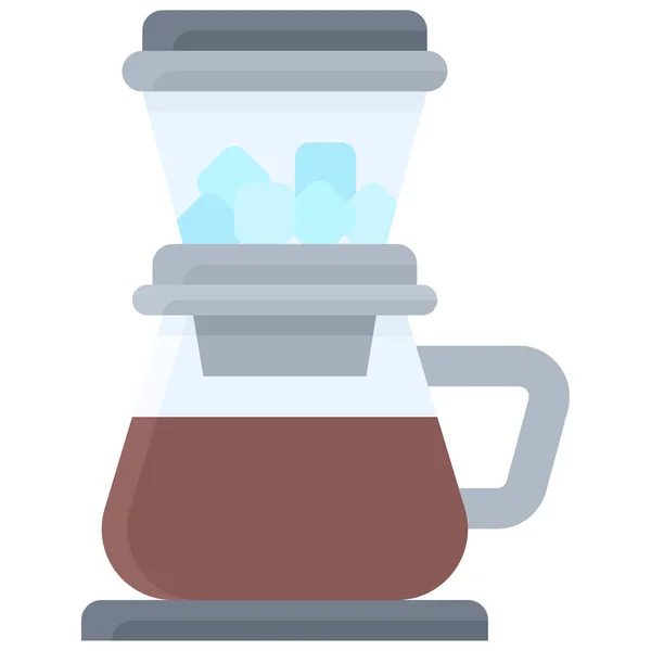 冷たいコーヒーアイコン コーヒーショップ関連のベクトルイラスト — ストックベクタ