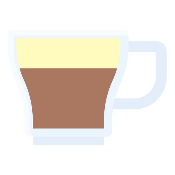 Ícone Latte Ilustração Vetorial Relacionada Cafeteria —  Vetores de Stock